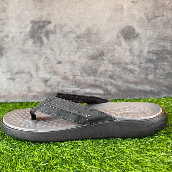 Crocs Yukon Vista II LiteRide Flip Flops Mens 9 Black Charcoal Sandals NWT main image 8